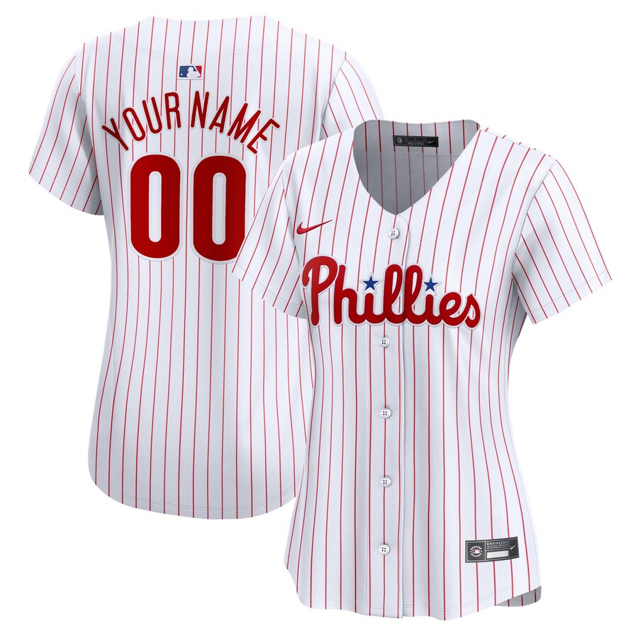 Philadelphia Phillies Women's Home Limited Custom Jersey White
