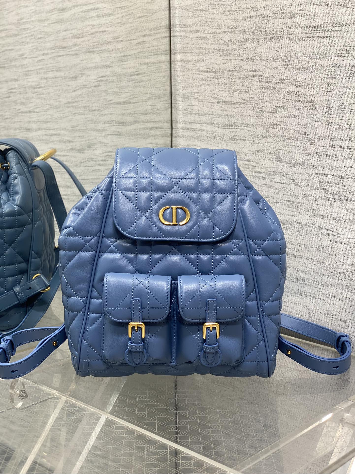 Caro Autumn/Winter series backpack-Blue spot ️