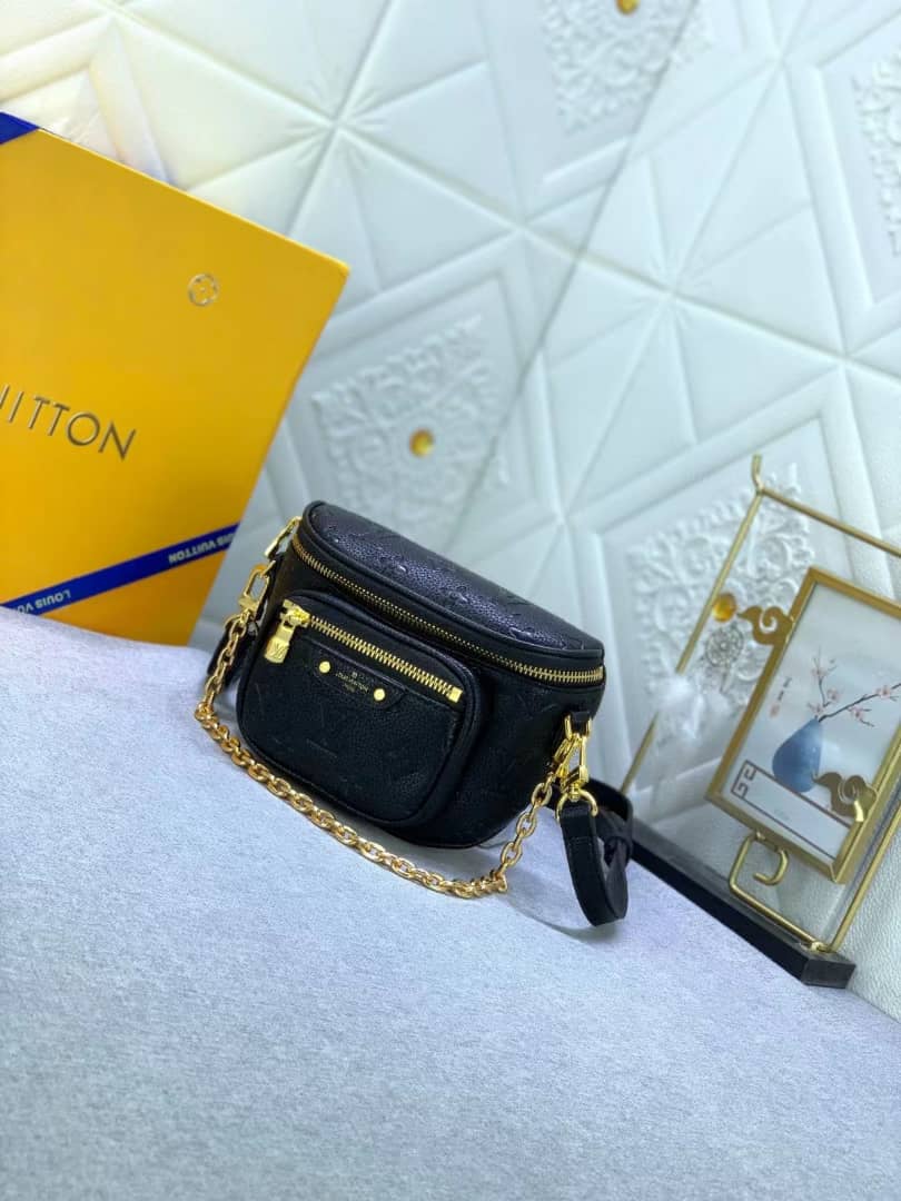 Louis Vuitton Mini Bumbag Black Monogram Empreinte 17Cm M46917