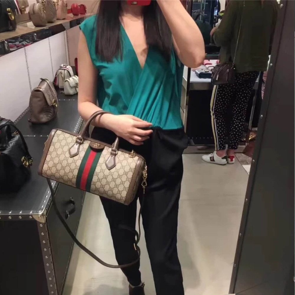 Gucci Ophidia GG Canvas Medium Top Handle Shoulder Bag 32cm/12.6in