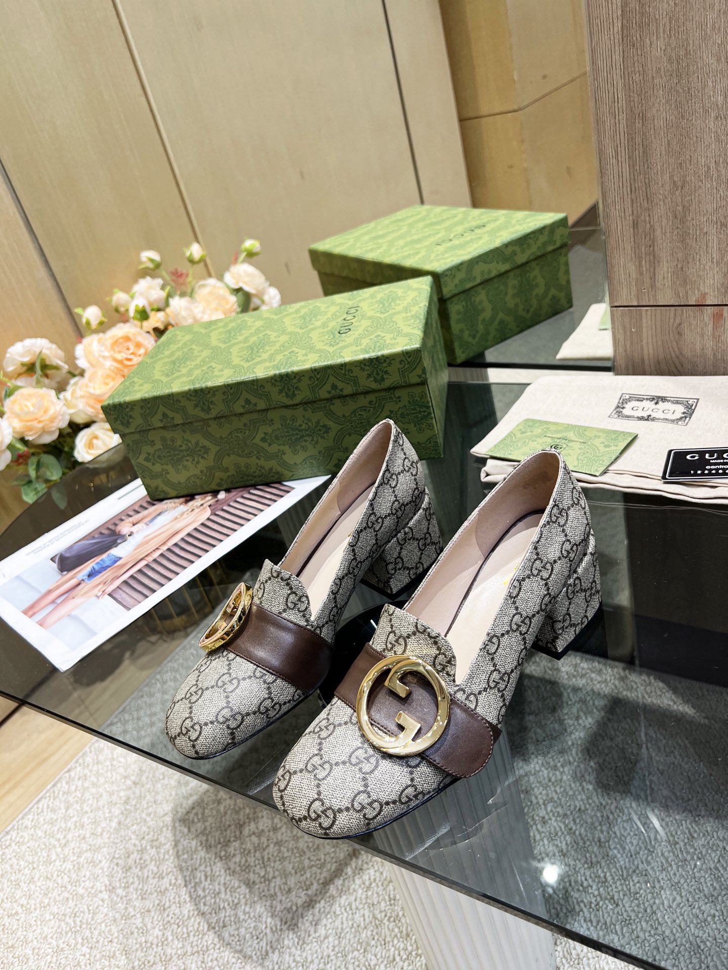 Gucci Women’S Blondie Pump Beige ?701711 9I650 9769