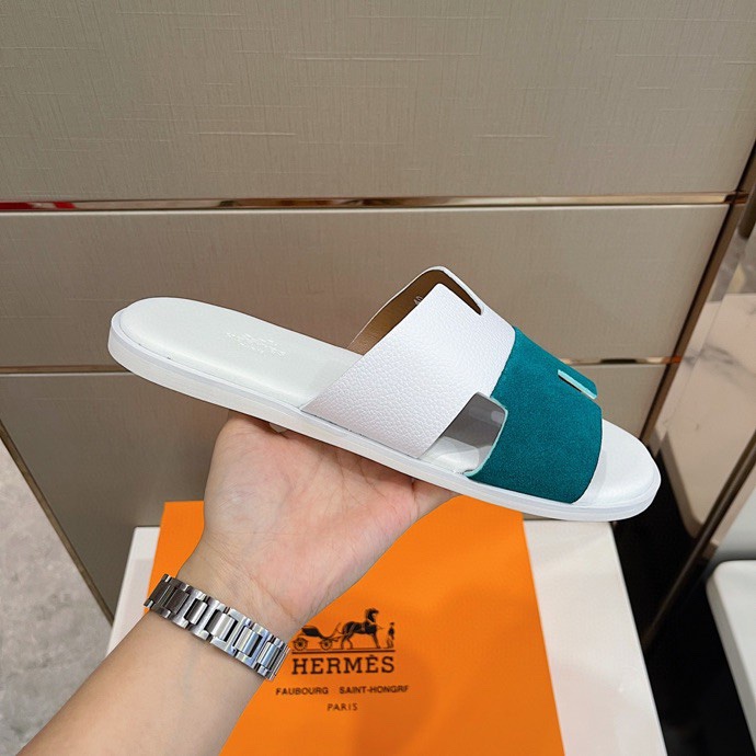 HERMES SANDAL IZMIR WHITE/BLUE