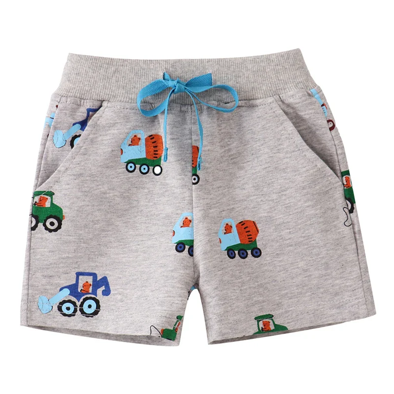 Shorts with allover vehicle print