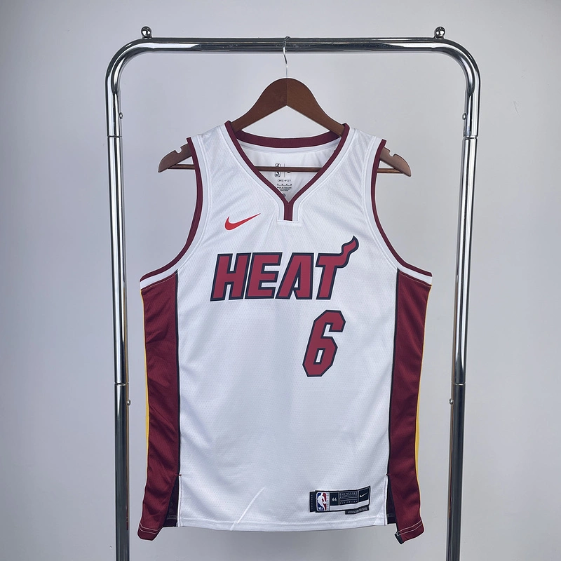 2023 NBA Miami Heat 6 JAMES Basketball Jersey