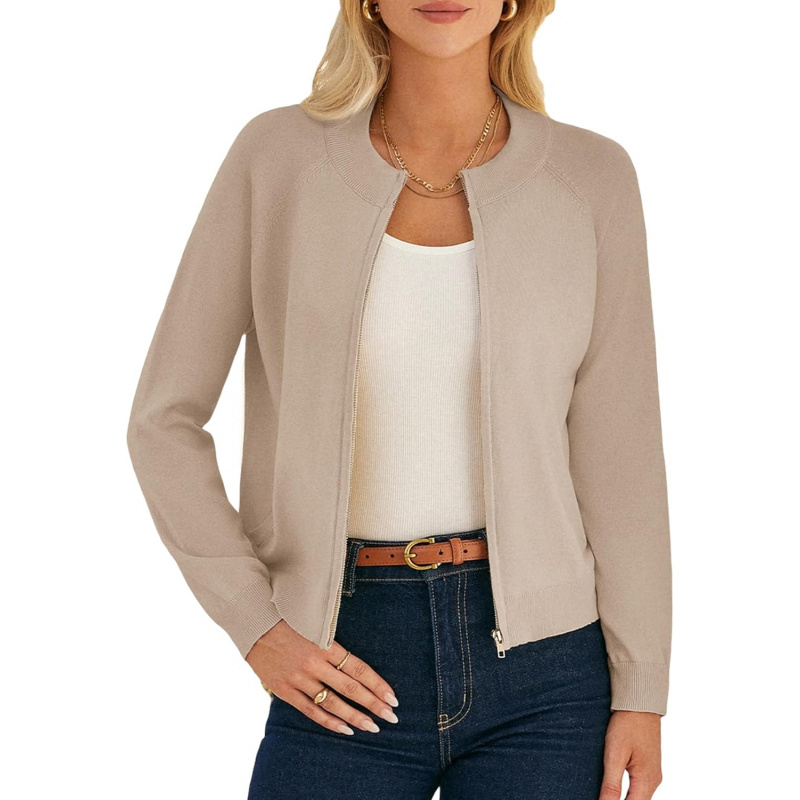 Women's Long Sleeve Zip Up Cardigan Sweaters