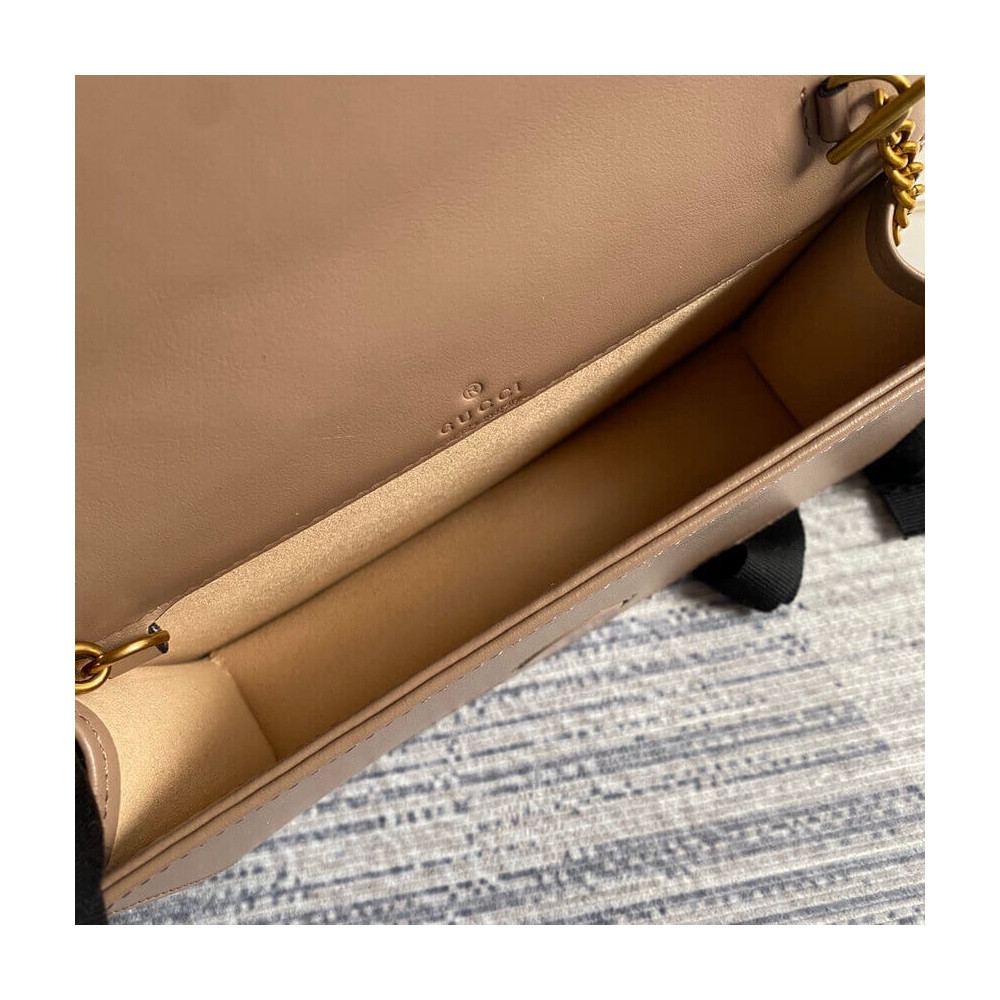 Gucci GG Marmont Mini Bag In Nude Pink Leather