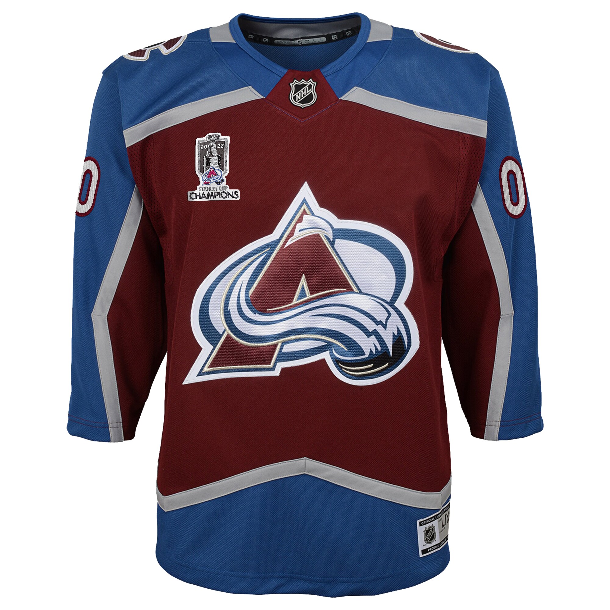 Colorado Avalanche Youth Home 2022 Stanley Cup Champions Premier Custom Jersey – Burgundy