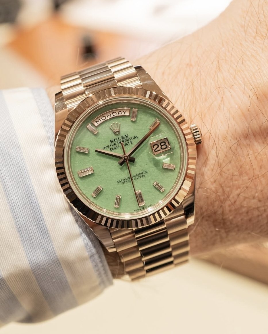 [Superclone] Rolex Day-Date 40mm Light Green Aventurine Dial President 228235JG