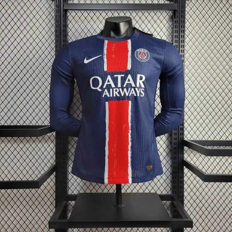 Player 2024-25 PSG Long Sleeve Home Football jersey