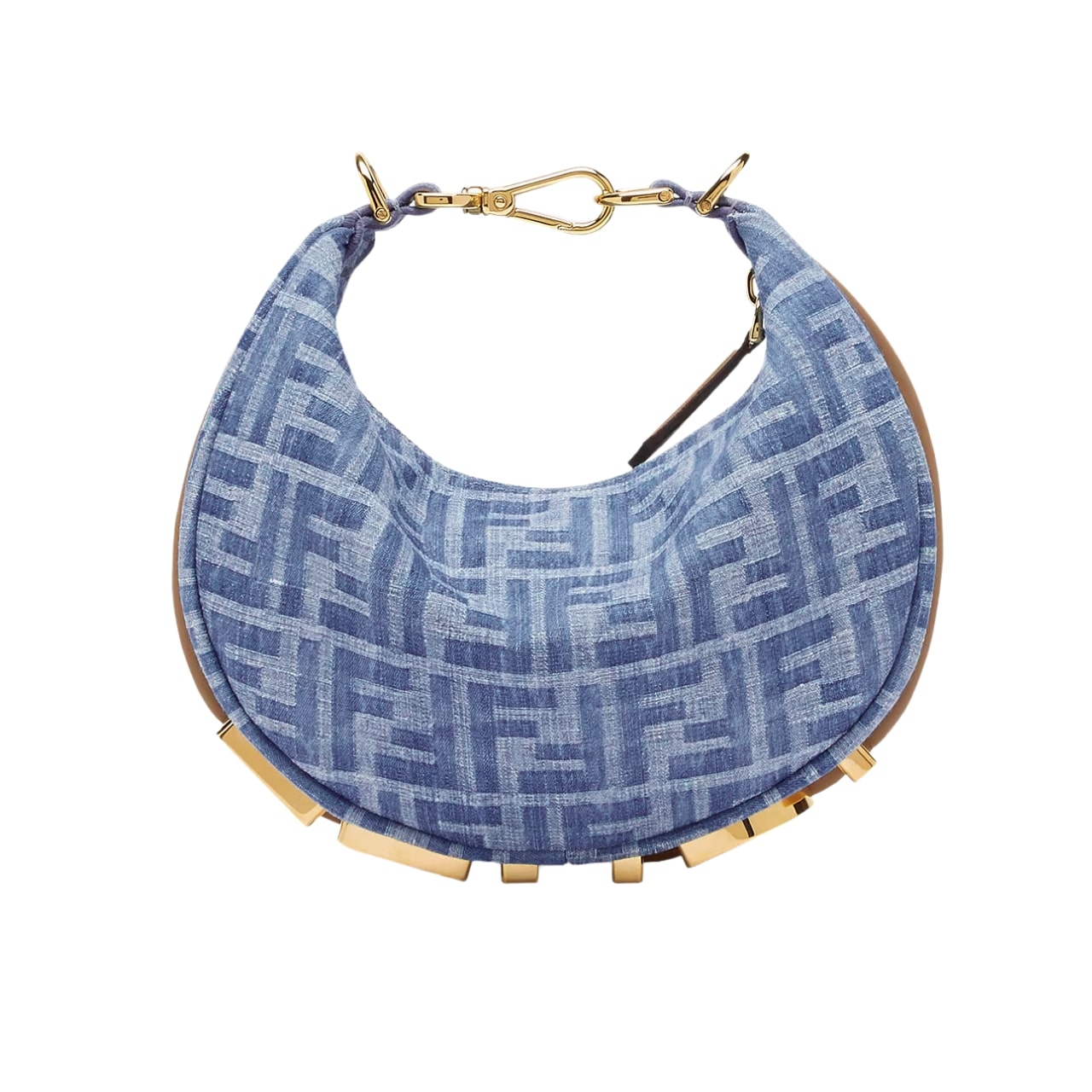 Fendi Fendigraphy Mini Bag Denim Blue Ff 20Cm