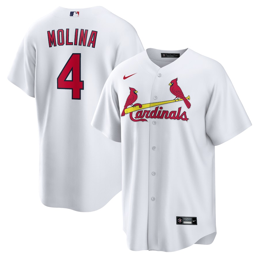 Yadier Molina St. Louis Cardinals Home Player Name Jersey White
