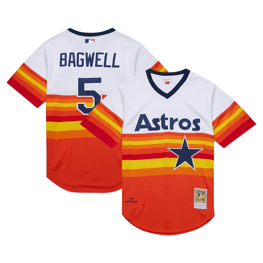 Jeff Bagwell Houston Astros Mitchell&Ness 2004 Cooperstown Collection Throwback Jersey White