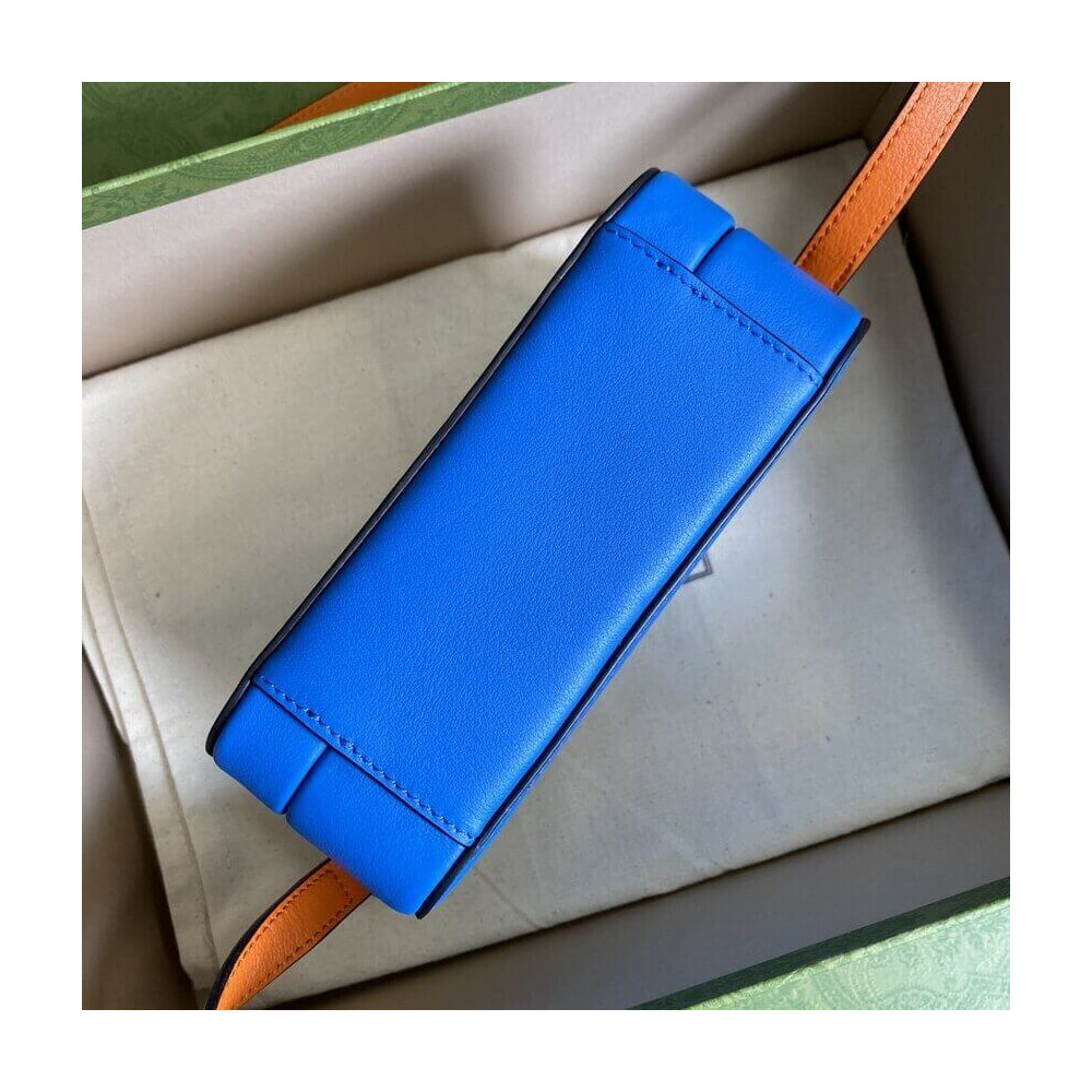 Gucci Interlocking G Mini Bag in Blue Leather