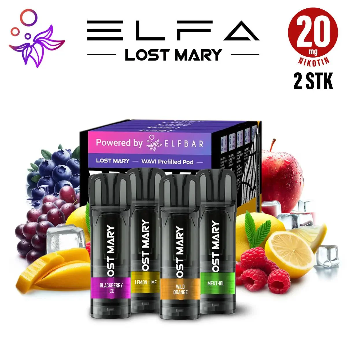 Elfbar ELFA Pods Lost Mary Wavi 20mg/ml 2 Stk.