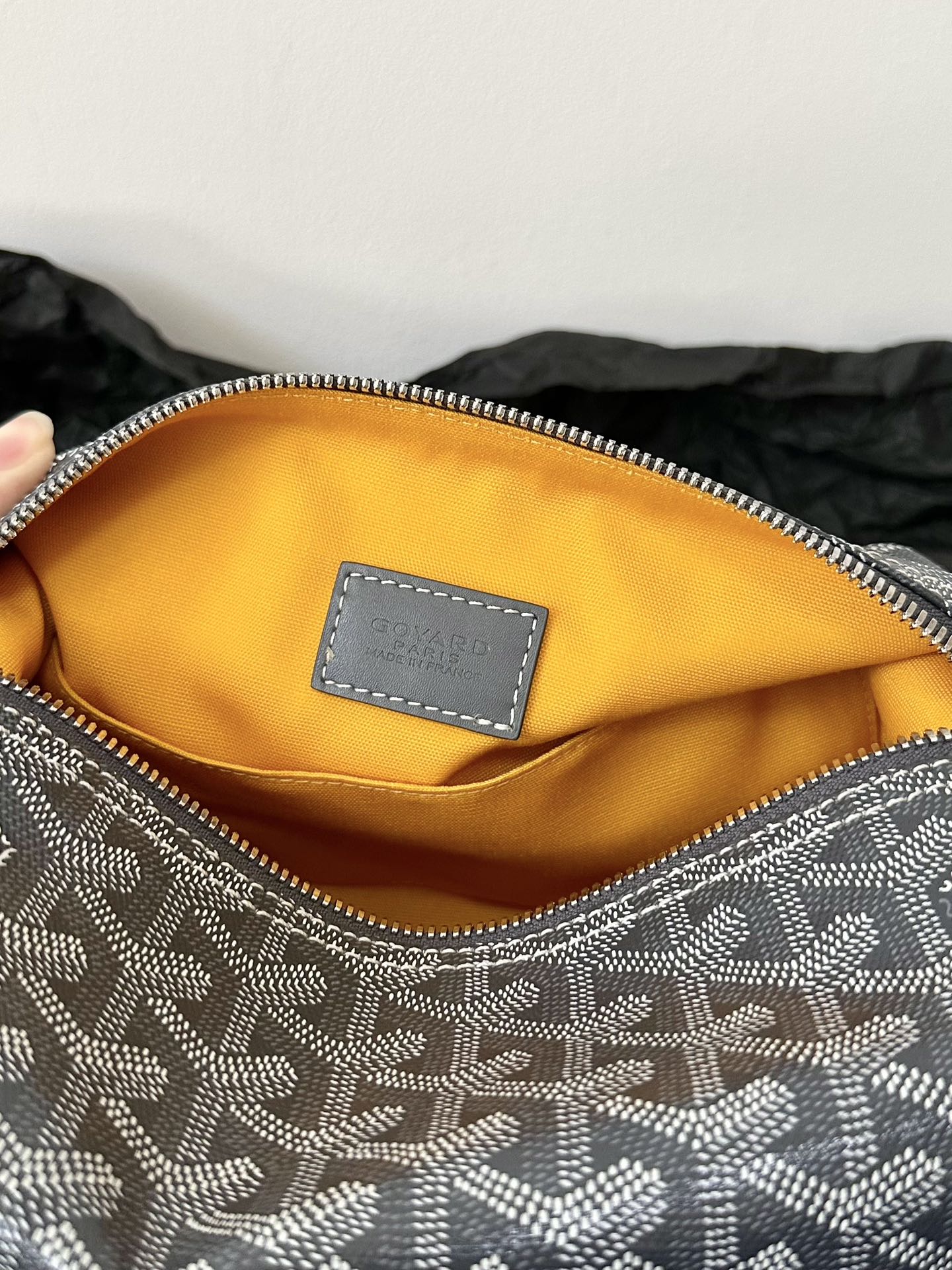 Goyard Goya Cosmetic Bag 24Cm Grey Canvas