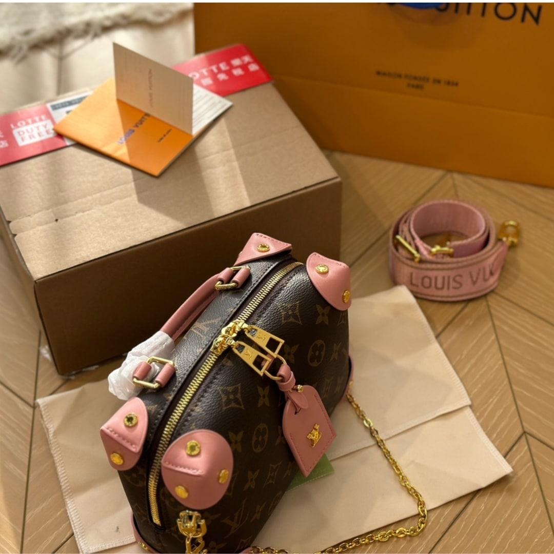 Louis Vuitton Peptite Malle Souple Peach 20Cm M45531