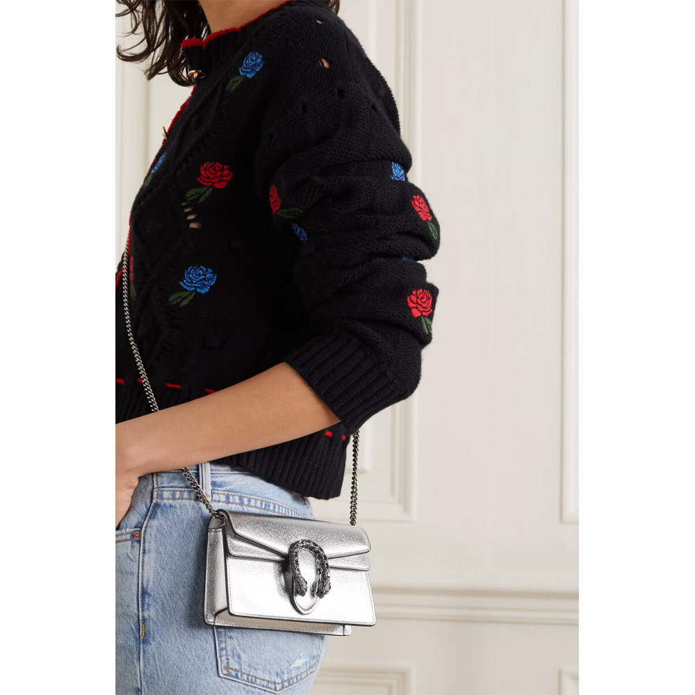 Gucci Dionysus Super Mini Bag in Silver