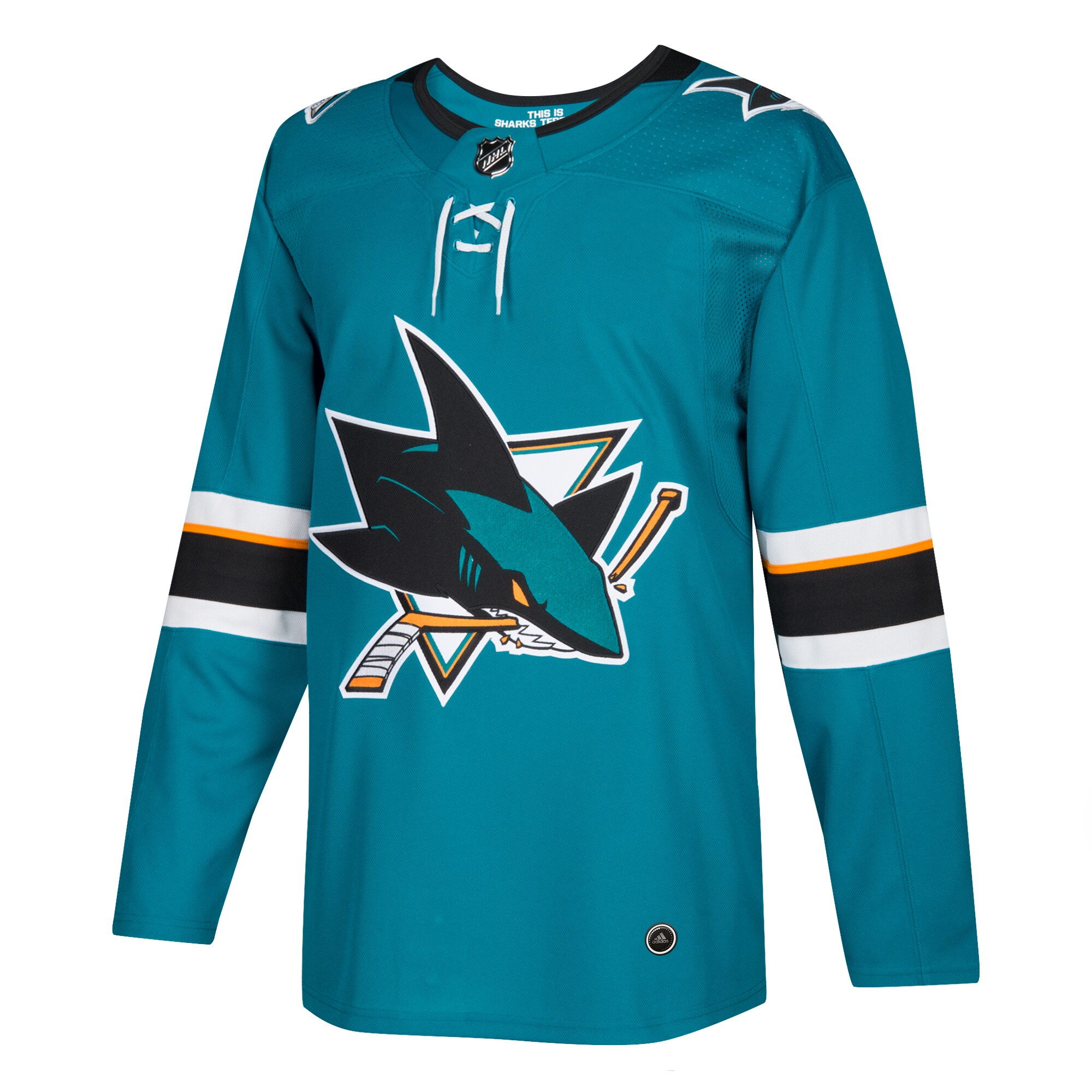 San Jose Sharks adidas Home Authentic Blank Jersey – Teal