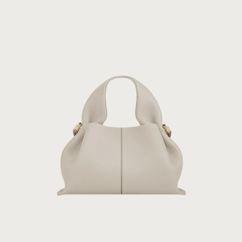 New commuting women's single shoulder cloud bag, niche retro high-end leather single shoulder crossbody bag