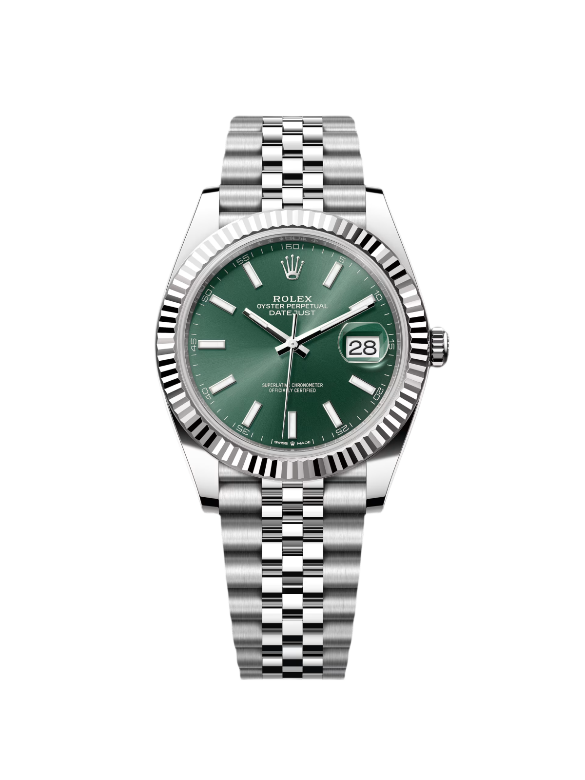 【Super Clone】RLX  Datejust 41mm Mint Green Dial Jubilee Bracelet Watch - 126334
