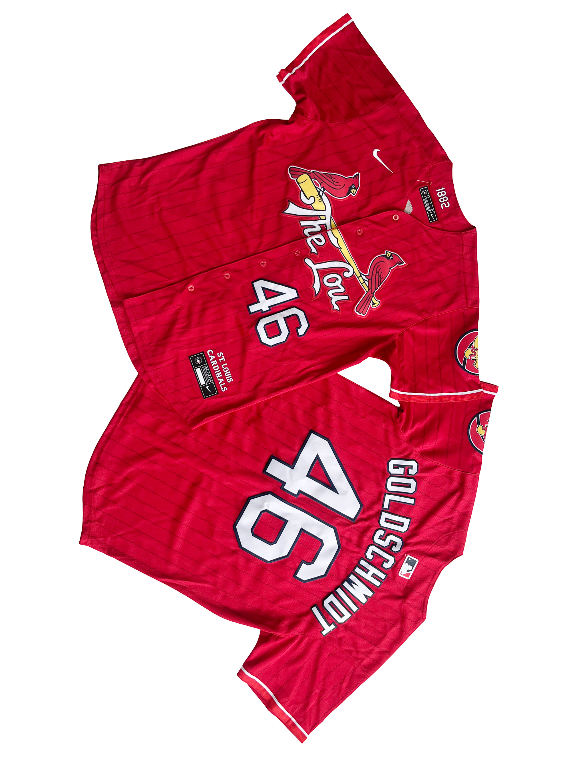 Men's St. Louis Cardinals Paul Goldschmidt #46 Red 2024 City Connect Limited Player Jersey
