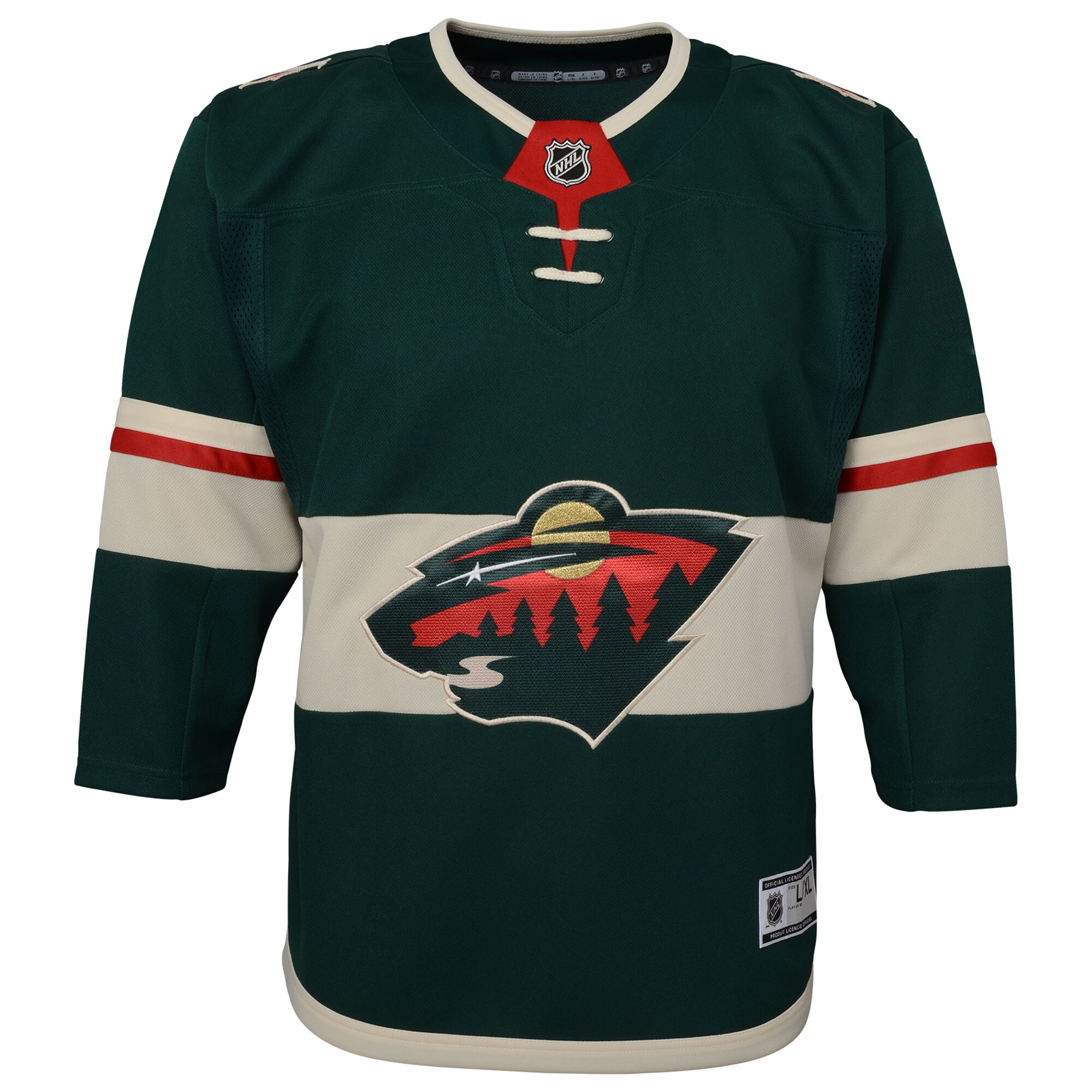 Minnesota Wild Youth Home Premier Blank Jersey – Green