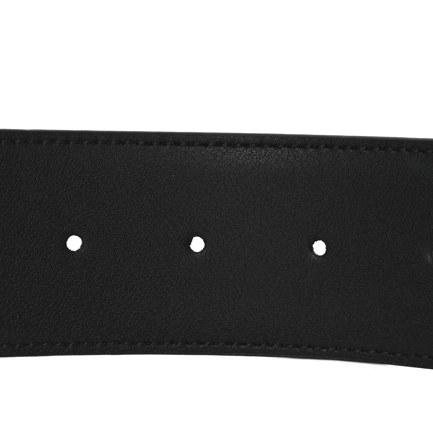 Glass Calfskin Interlocking G Belt 95 38  Black