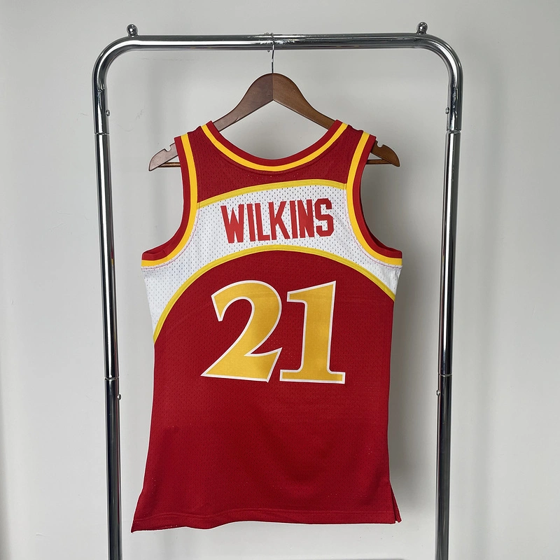 1986-87 NBA Atlanta Hawks (21 WILKINS) Basketball Jersey