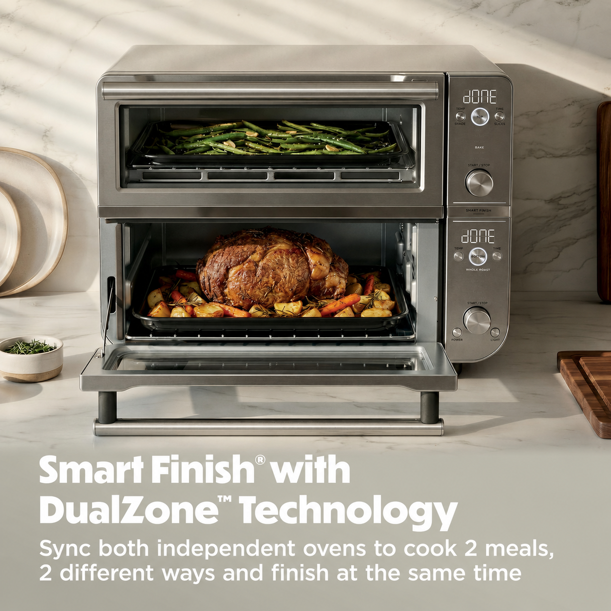 🔥Clearance Sale🔥Smart XL Double Countertop Oven & Air Fryer – Dual-Zone Cooking, 12-in-1 Functions