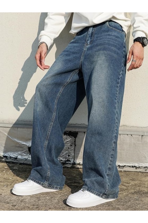 Men's Baggy Hip Hop Jeans Wide Leg