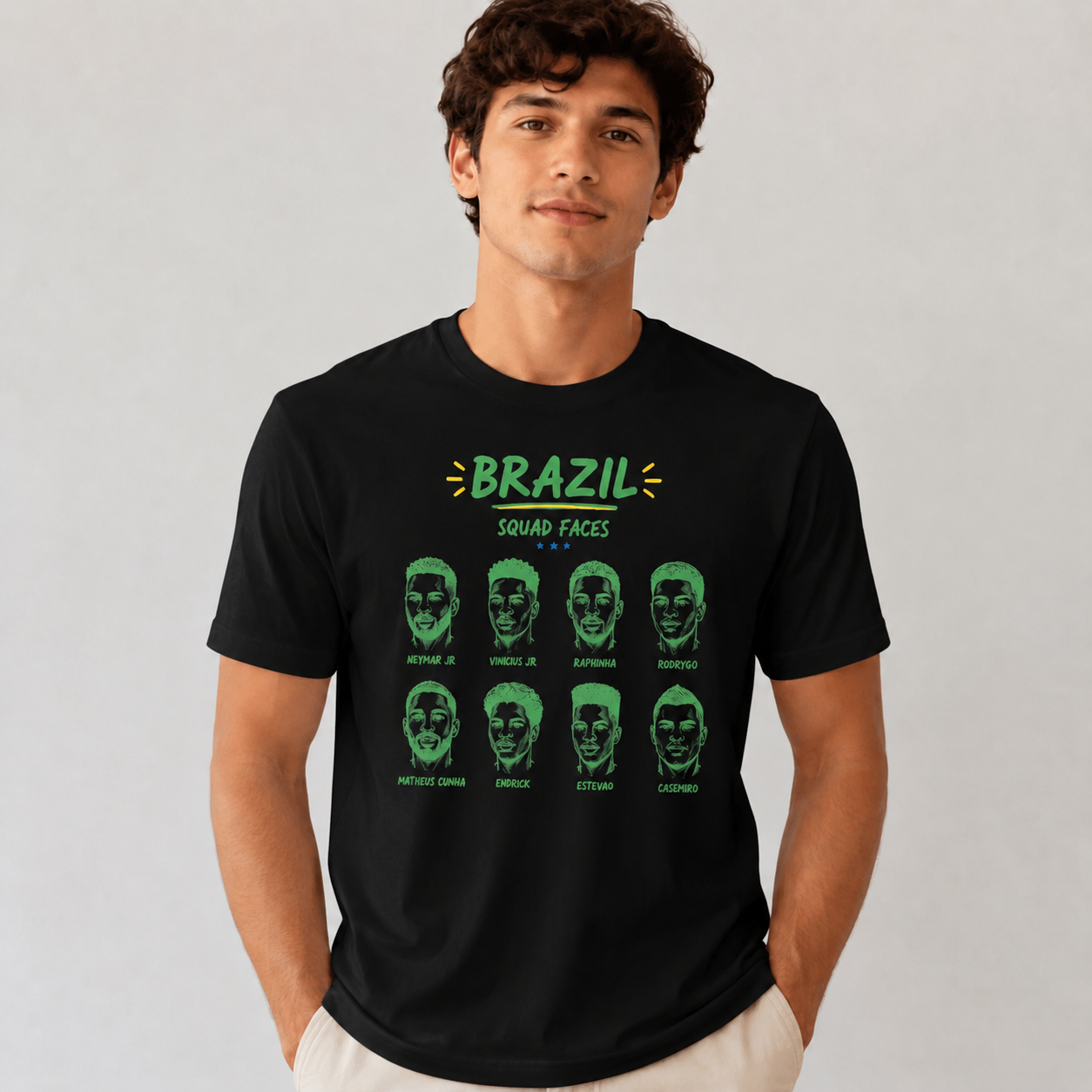 Brazilian Player Pure Cotton T-Shirt – Limited-Time Offer