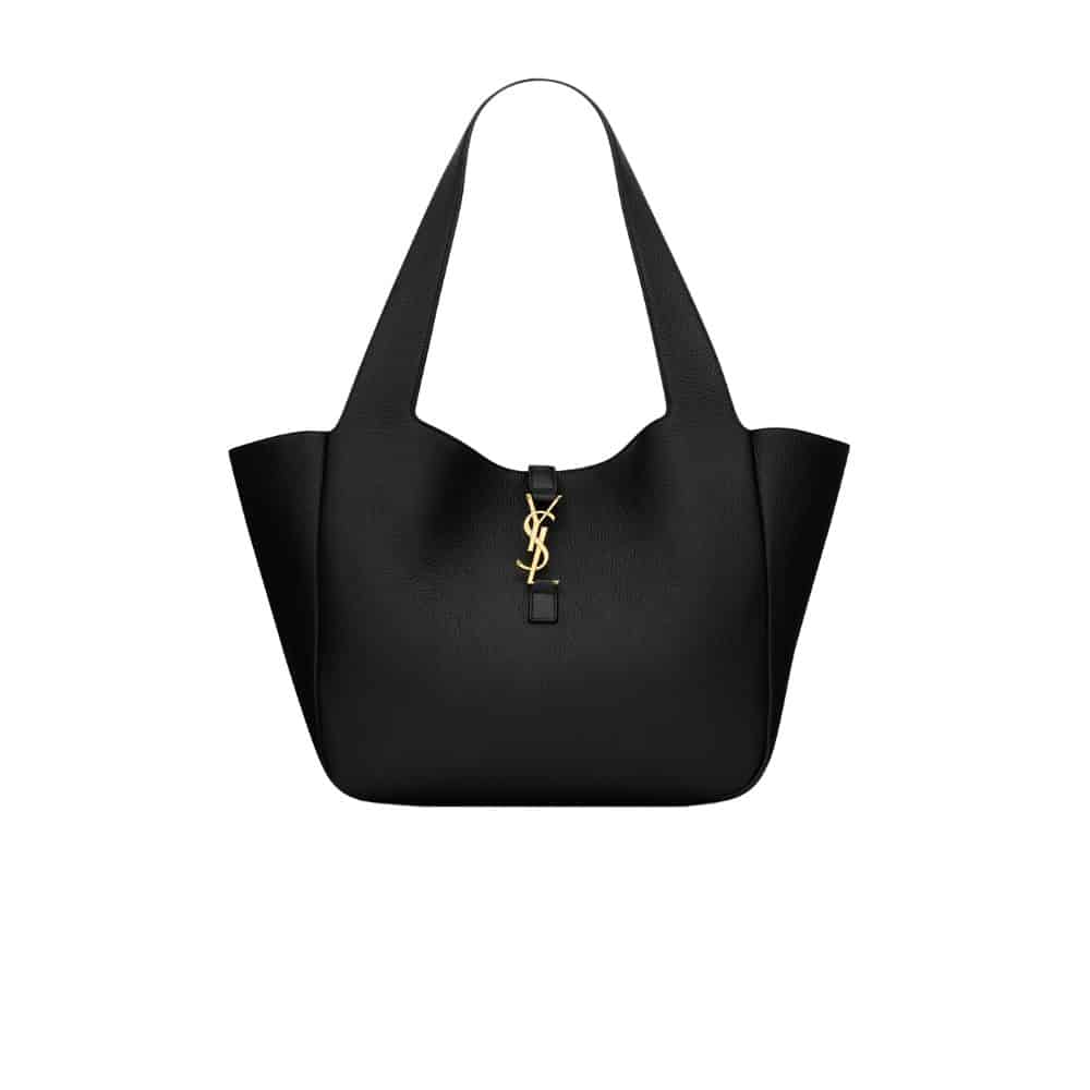 Saint Laurent Bea In Grained Leather Black 50Cm