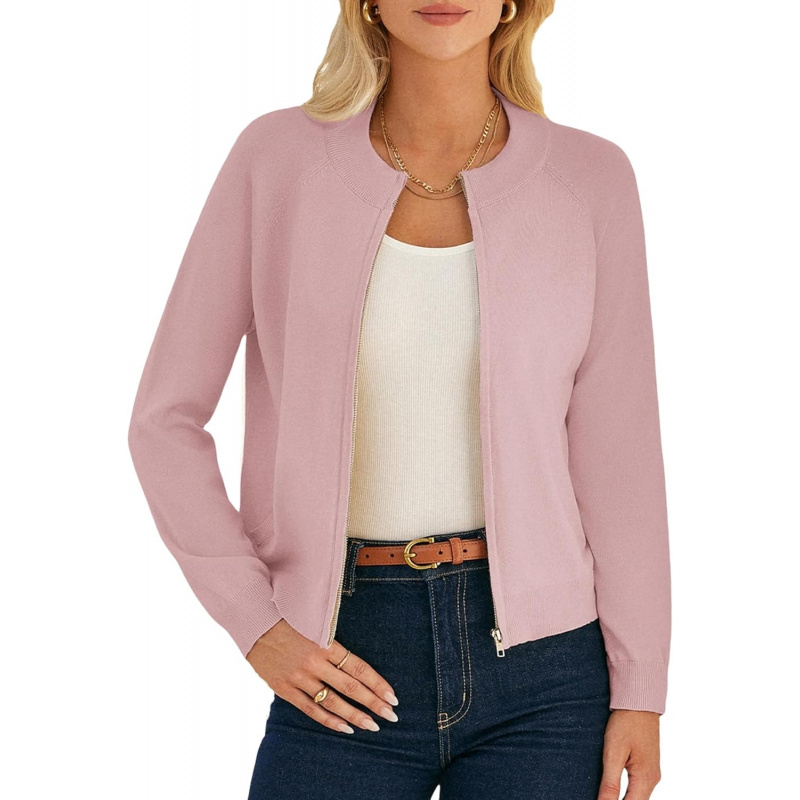 Women's Long Sleeve Zip Up Cardigan Sweaters