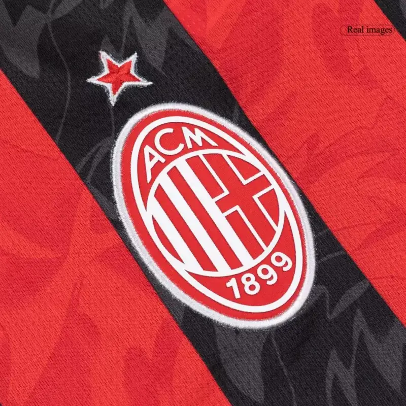 AC Milan Home Long Sleeve Soccer Jersey 2025/26