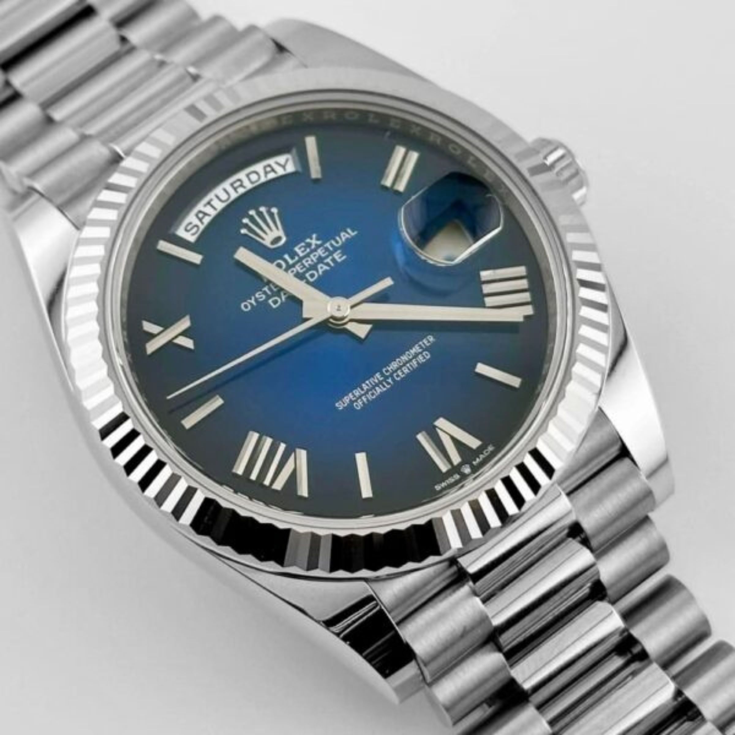 [Superclone] Rolex Day-Date 36mm Blue Ombré Dial President 128236