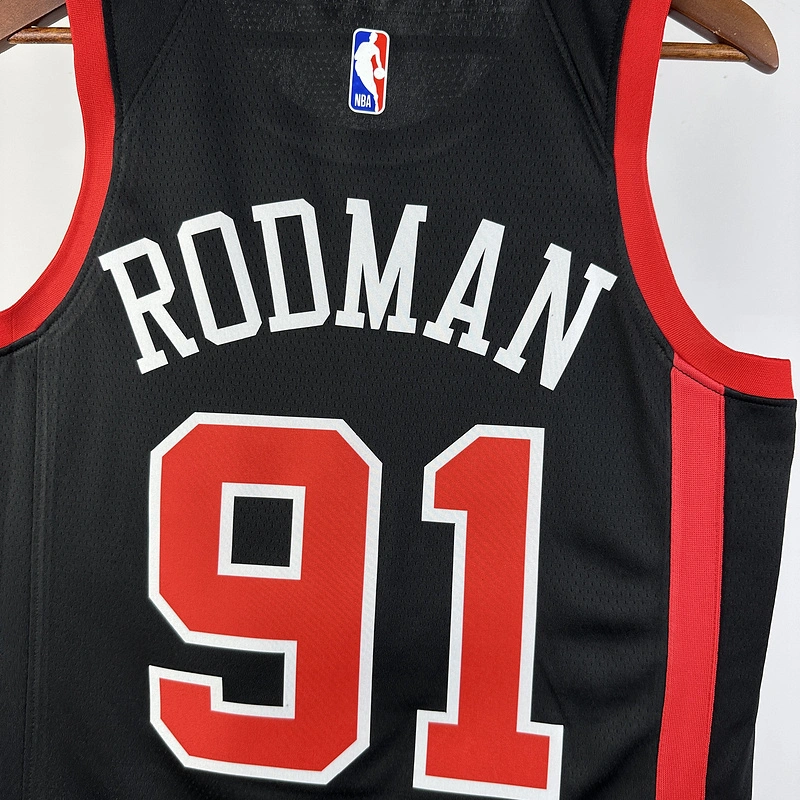 2024 NBA Chicago Bulls 91 RODMAN Basketball Jersey