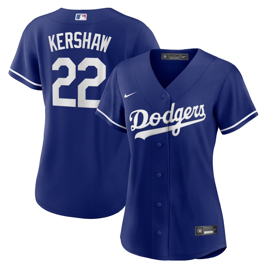 Clayton Kershaw Los Angeles Dodgers Women's Player Jersey Royal