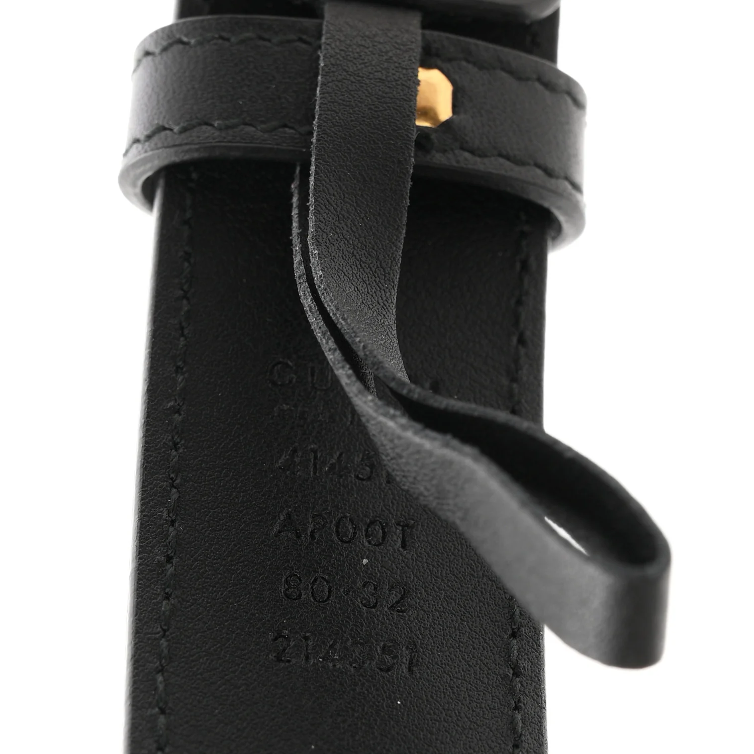 Calfskin Double G 30mm Belt 80 32 Black