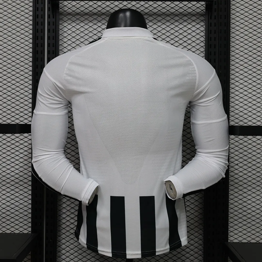2026/27 Serie A Juventus Team Home Football Jersey Player Version Long Sleeves - JerseyFun