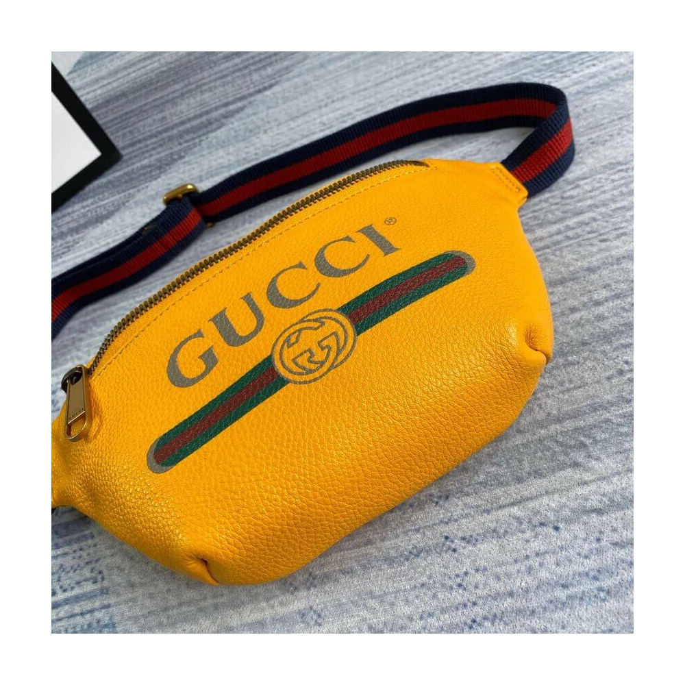 Gucci Print Small Belt Bag Waist Body Yellow