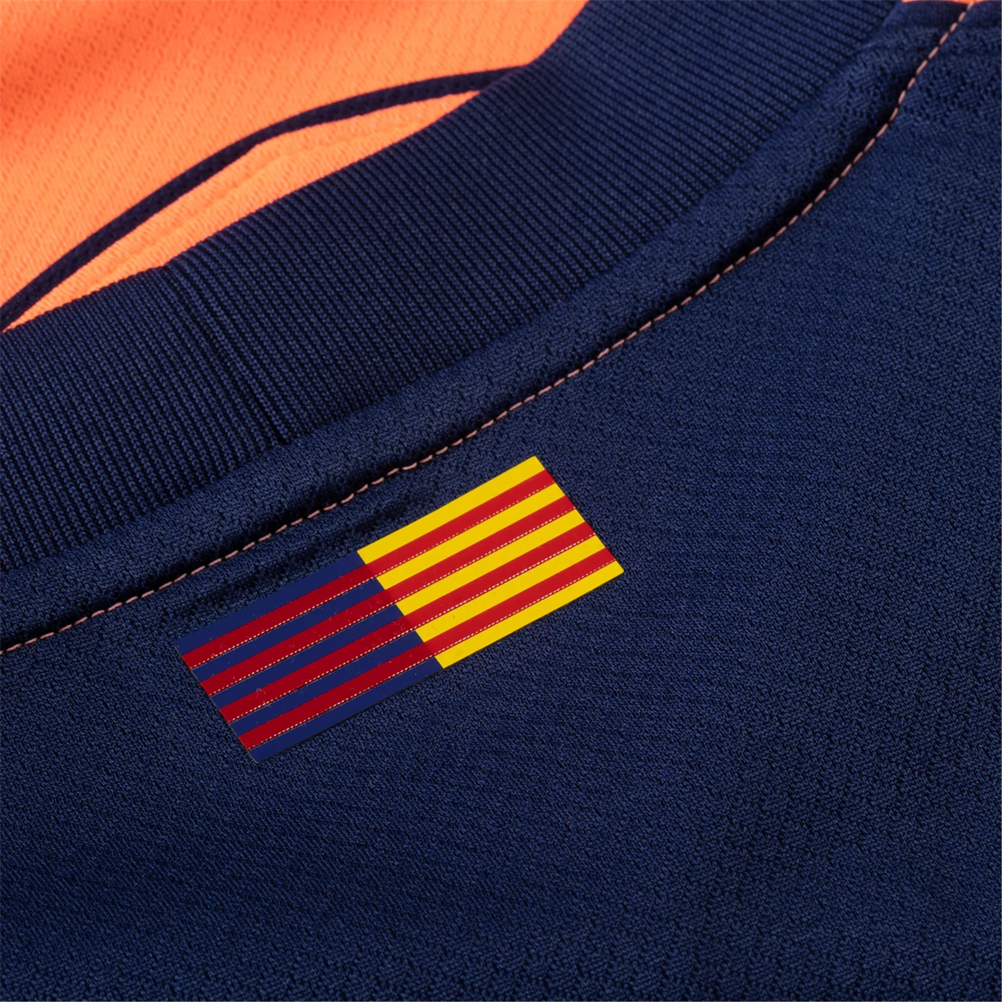 Nike Lewandowski Men's FC Barcelona T90 Third Jersey 25/26 w/ Champions League Patches (Mango/Navy)
