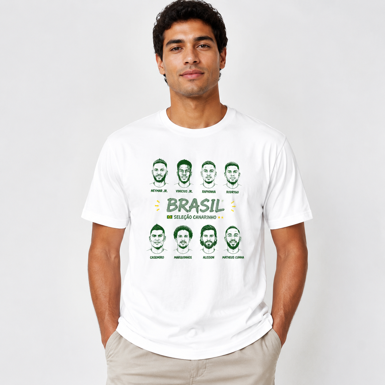 Brazilian Player Pure Cotton T-Shirt – Limited-Time Offer