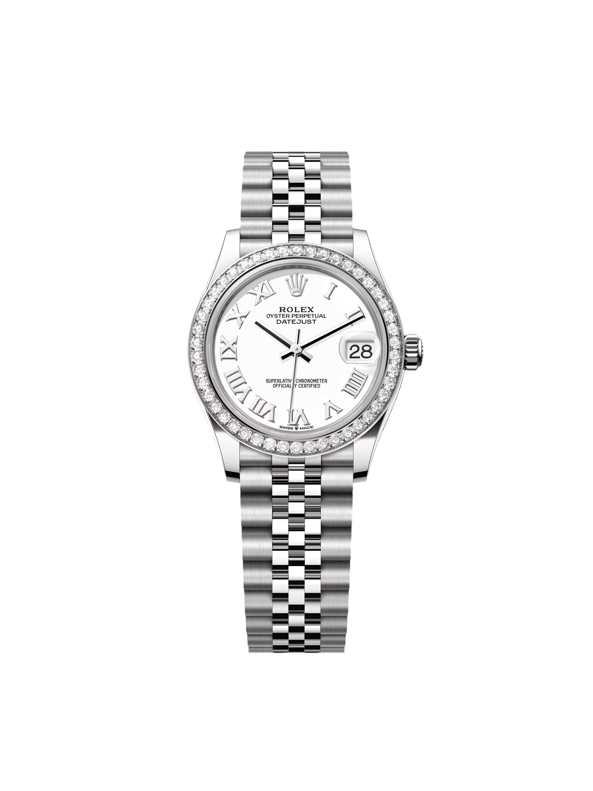 Rolex Datejust m278384RBR-0013/0014 White 31mm Dial Oyster Watch