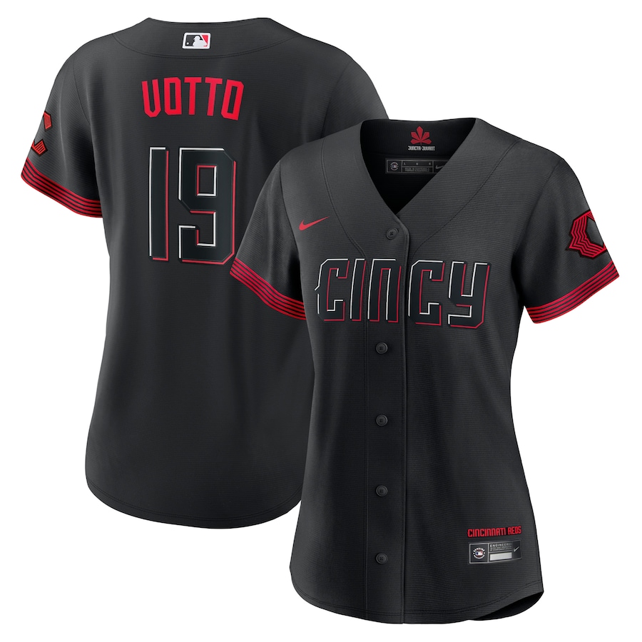 Joey Votto Cincinnati Reds Women's City Connect Player Jersey Black