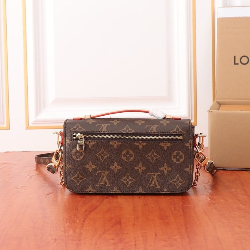 Louis Vuitton Pochette Métis East West Monogram Canvas Brown 21Cm M46279