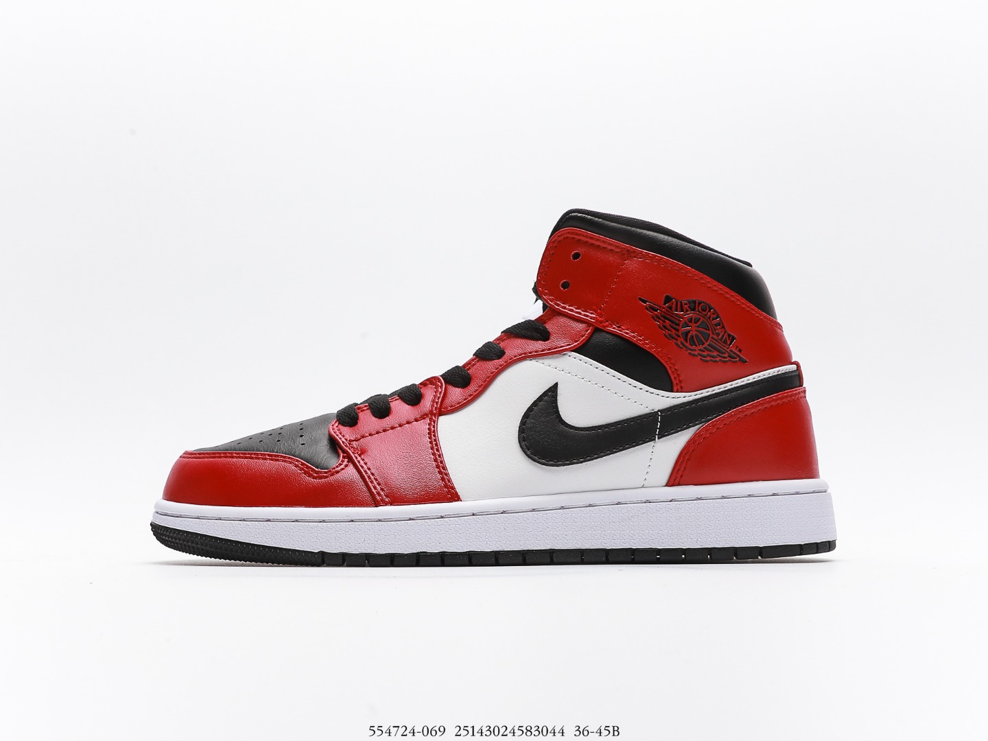 Air Jordan 1 Mid Chicago Toe