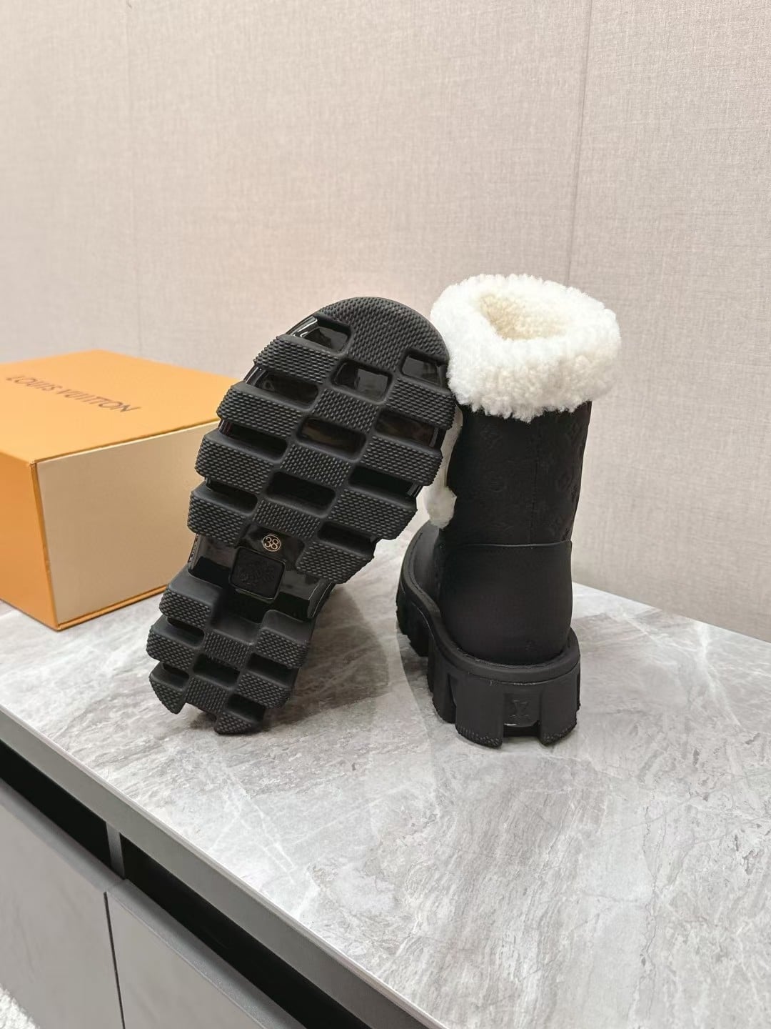 Louis Vuitton Ankle Boots In Bronze Black