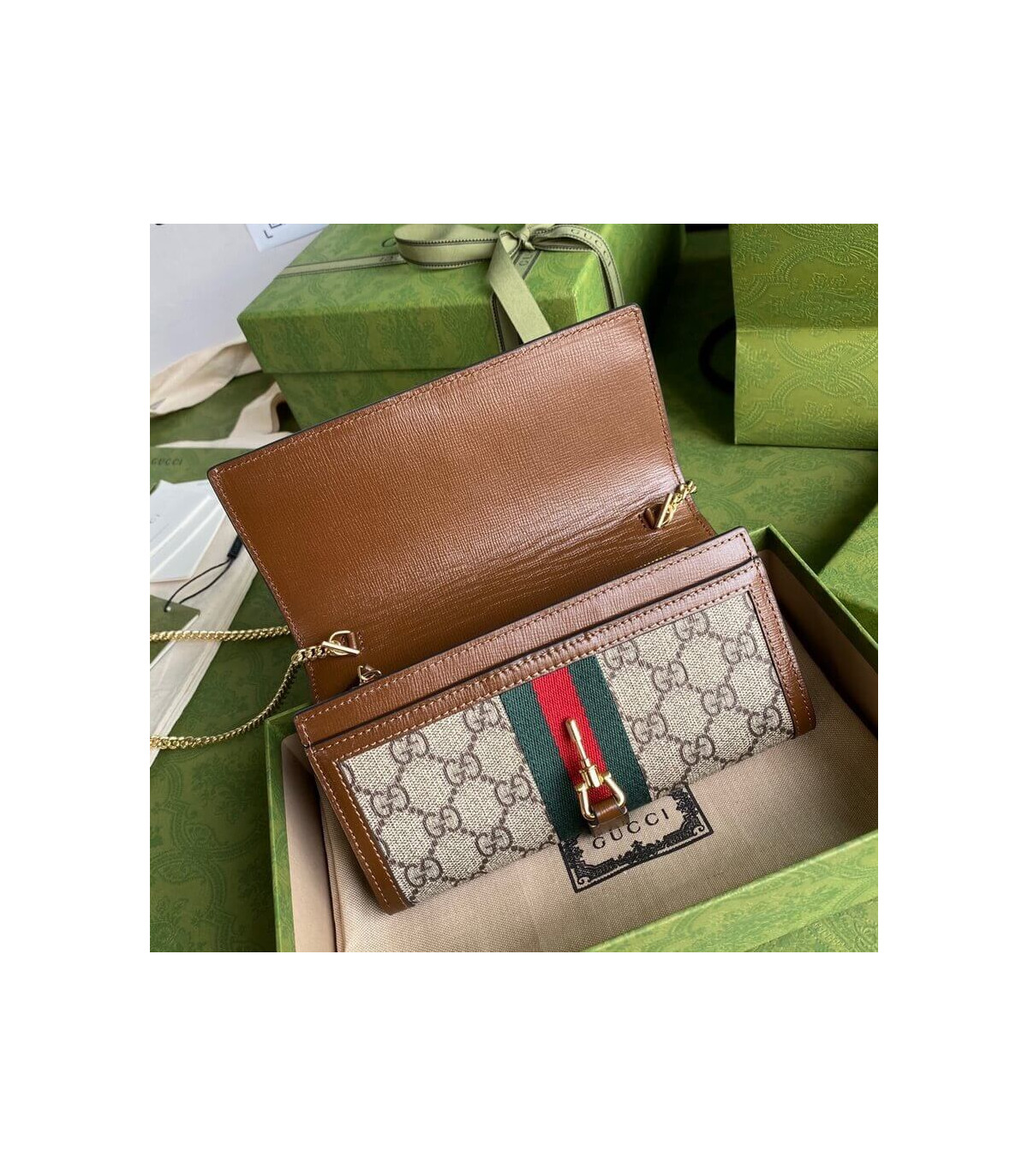 Gucci Jackie 1961 Chain Wallet 19cm