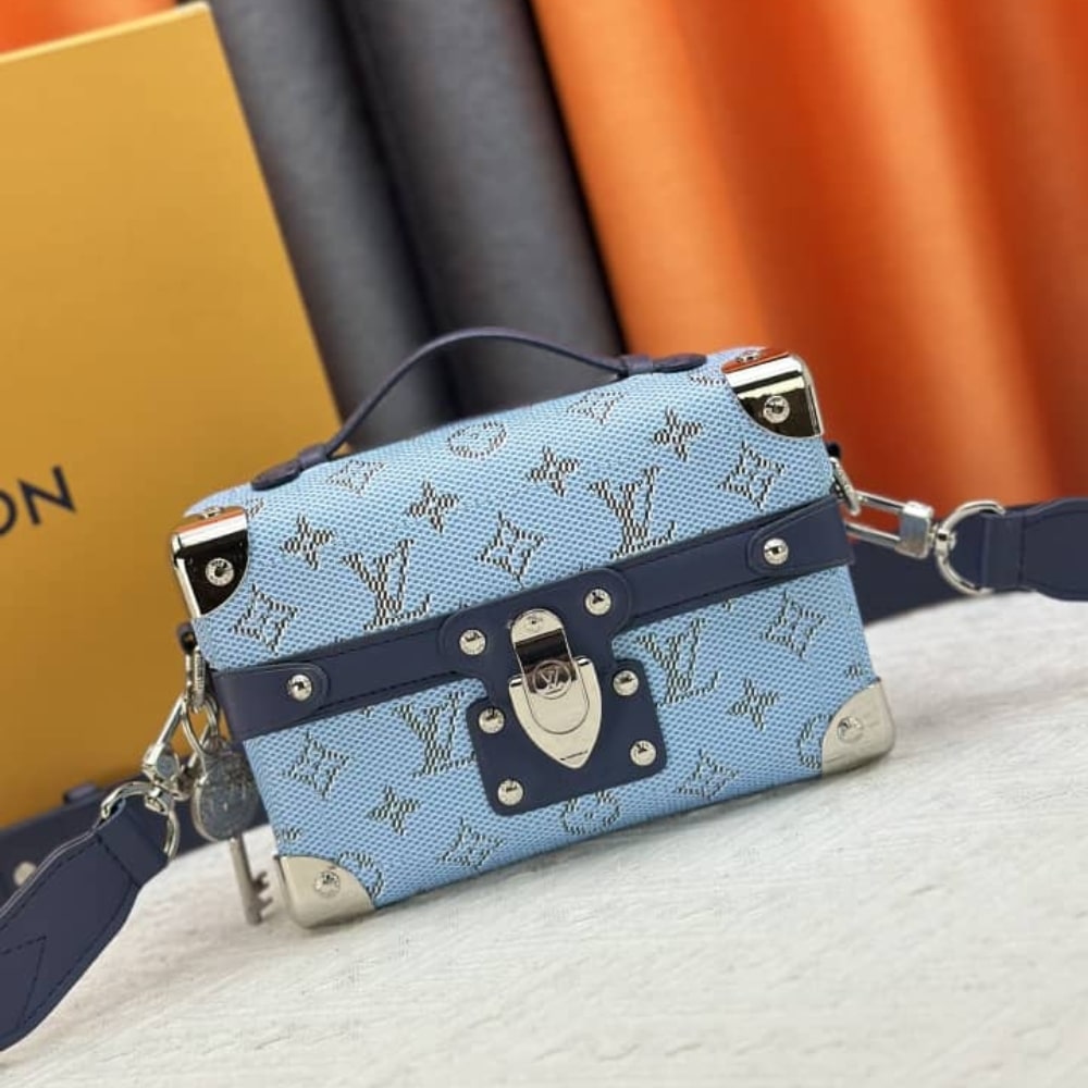 Louis Vuitton Soul Trunk Bag Monogram Blue 19Cm M15035
