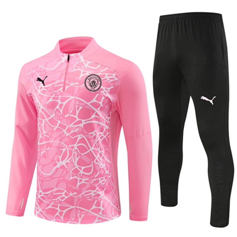 2024-25 Manchester City Pink Long Sleeve Training Suit